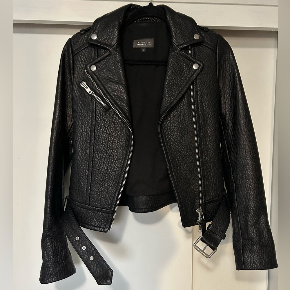 Mackage x Aritzia Leather Moto Jacket